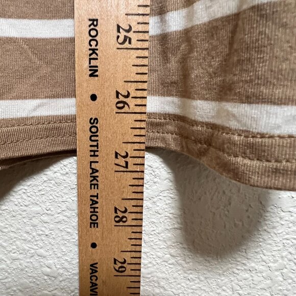 NWT GAP Drop Sleeve Crew Neck T Shirt Tan Rayon Blend Womens Size L - Picture 4 of 6